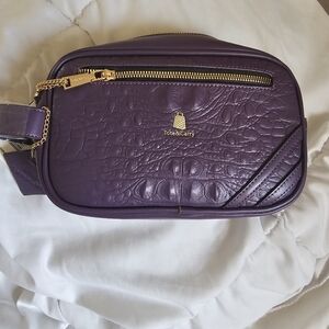 Tote&Carry Purple Crocodile mini bag